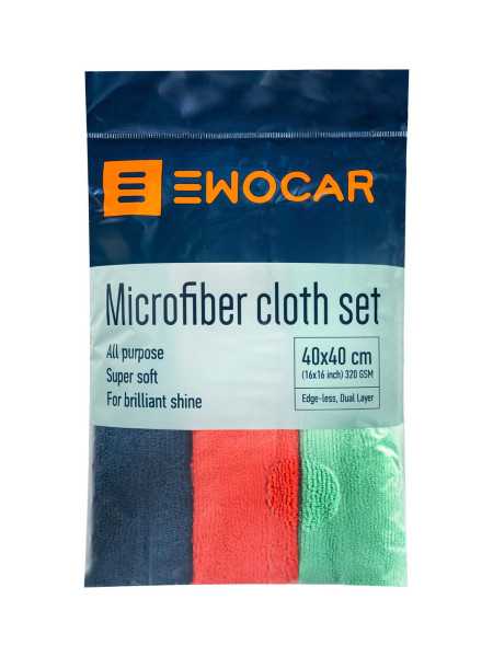 EWOCAR Microfiber Cloth Set 320GSM - Šluosčių rinkinys 40 ˣ 40 cm