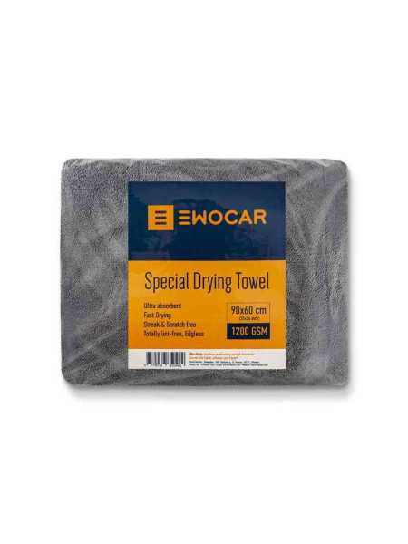 EWOCAR Special Drying Towel - Automobilio sausinimo šluostė1200 GSM 60x90 - Dark Grey