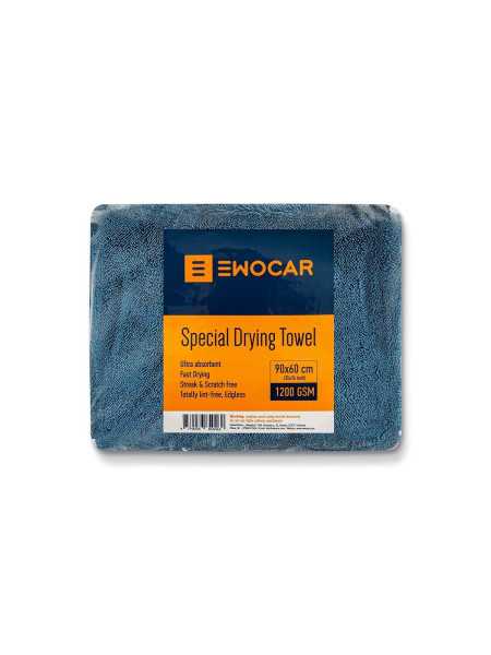 EWOCAR Special Drying Towel - Automobilio sausinimo šluostė 1200 GSM 60x90 - Dark Blue