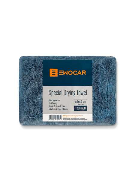 EWOCAR Special Drying Towel - Automobilio sausinimo šluostė 1200 GSM 40x60 - Dark Blue